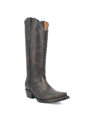 Black Athena Lizard Boot - Dingo - Boutique Bella BellaBoots