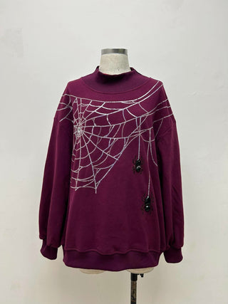 Black Cherry Spiders Sweatshirt (Preorder) - Boutique Bella BellaSweatshirt