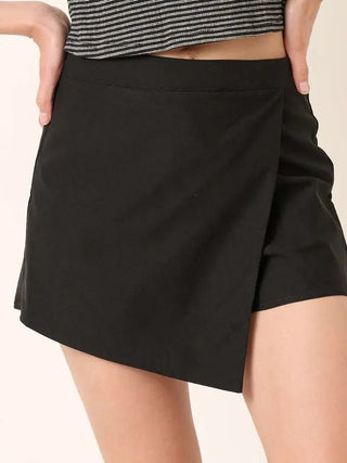 Black Front Overlay Skort - Boutique Bella BellaSkort