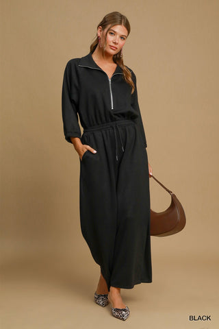 Black Luxeknit Jumpsuit - Boutique Bella BellaJumpsuit