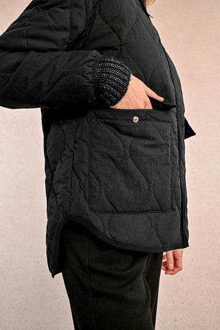 Black Noir Quilted Jacket - Boutique Bella BellaJacket