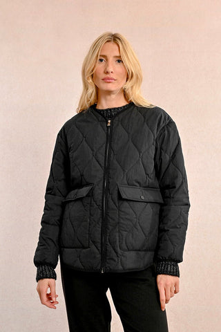 Black Noir Quilted Jacket - Boutique Bella BellaJacket