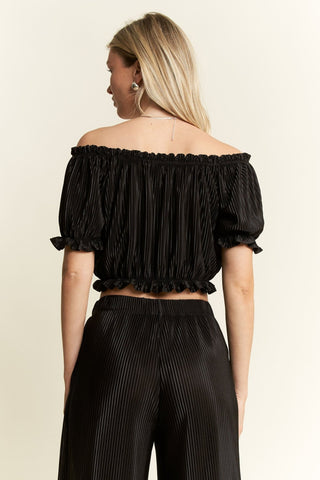 Black Pleated Pant Set - Boutique Bella BellaPant Set