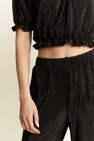 Black Pleated Pant Set - Boutique Bella BellaPant Set