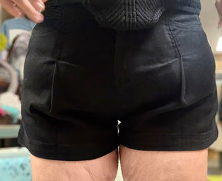 Black Pleated Shorts - Boutique Bella BellaShorts