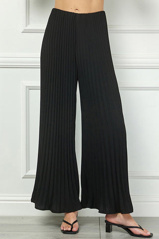 Black Pleats Long Pants - Boutique Bella BellaPants