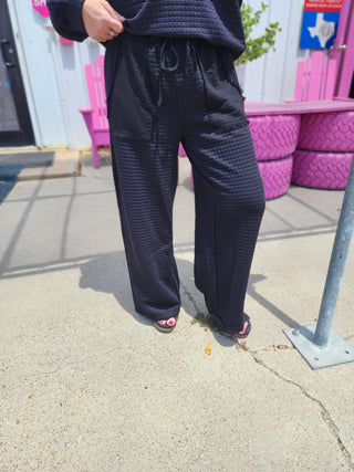 Black Quilted Pants - Boutique Bella BellaPants