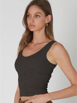 Black Reversible Lace Tank Top - Boutique Bella BellaTank Top