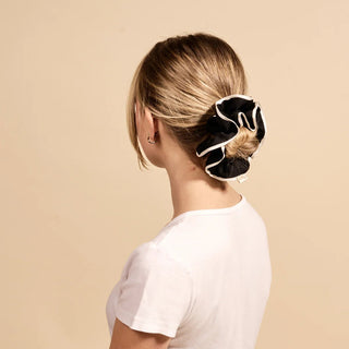Black Ruffle Up Scrunchie - Boutique Bella Bellahair scrunchie