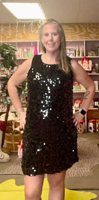 Black Sequin Dress - Boutique Bella BellaDress