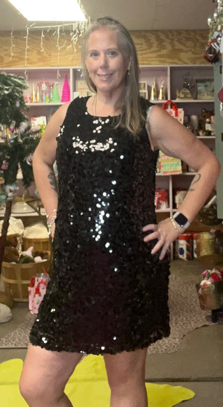 Black Sequin Dress - Boutique Bella BellaDress