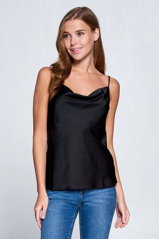 Black Sleek Flow Camisole - Boutique Bella BellaBlouse