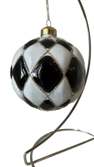 Black & White Checkerboard Ornaments 5" - Boutique Bella BellaOrnaments