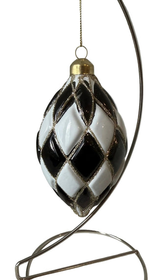 Black & White Checkerboard Ornaments 5" - Boutique Bella BellaOrnaments