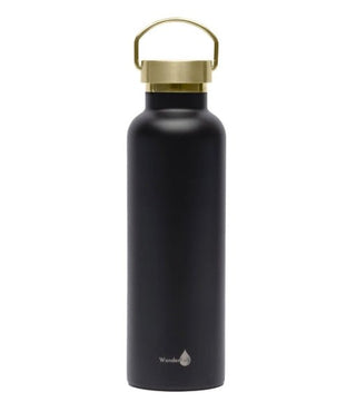 Black with Gold Top Insulated Bottle - 24oz - Boutique Bella BellaWater Bottle