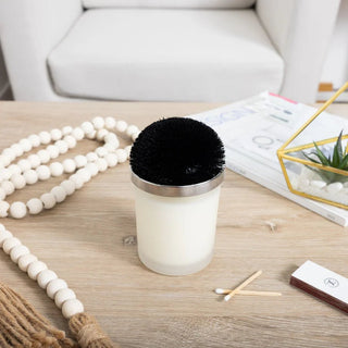 Blank Black - 5.5 oz - 100% Soy Wax Candle with Pom Pom Lid Scent: Tranquility - Boutique Bella Bellacandle