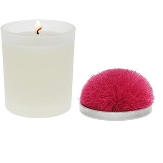 Blank Hot Pink - 5.5 oz - 100% Soy Wax Candle with Pom Pom Lid Scent: Tranquility - Boutique Bella Bellacandle
