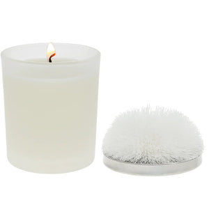 Blank White - 5.5 oz - 100% Soy Wax Candle with Pom Pom Lid Scent: Tranquility - Boutique Bella Bellacandle