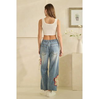 Bloom Babe Cutout Jeans - Boutique Bella Bellajeans