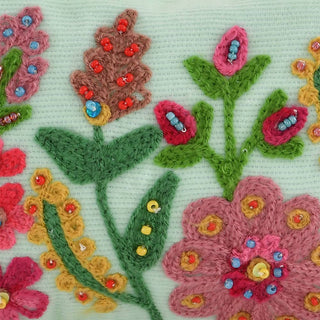 Bloom & Bead Handcrafted Pouch 7X4" - Boutique Bella BellaMakeup Bag