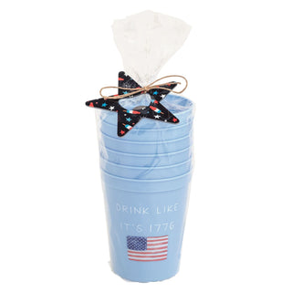 Blue Americana Party Cup Set - Boutique Bella Belladrinkware