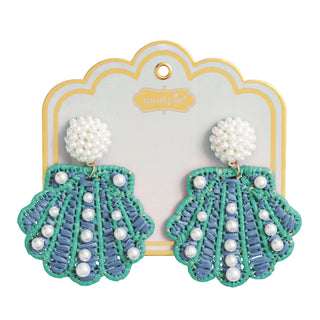 Blue Coastal Beaded Earrings - Boutique Bella BellaEarrings