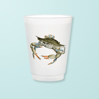 Blue Crab Frosted Cups - Boutique Bella Bellacups