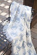 Blue Crab Rayon Throw - Boutique Bella BellaBlanket