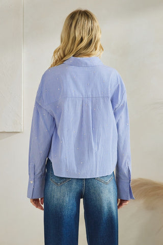 Blue Crush Rhinestone Shirt - Boutique Bella Bellashirt