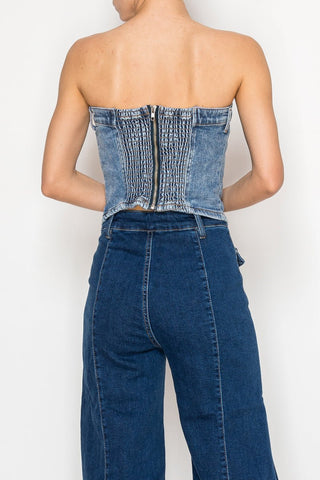 Blue jean Baby Tube Top - Boutique Bella Bellatube top