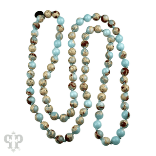 Blue mixed jasper knotted layering necklace, last call - Boutique Bella BellaNecklaces
