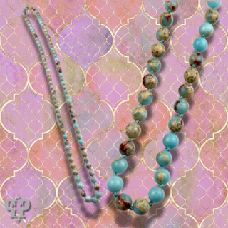 Blue mixed jasper knotted layering necklace, last call - Boutique Bella BellaNecklaces