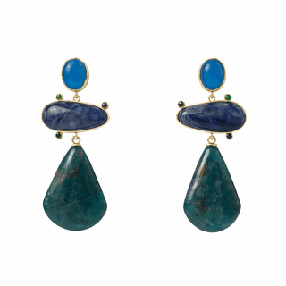 Blue Quartz Drop Earring - Boutique Bella BellaEarring