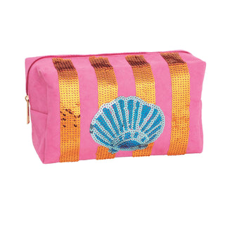 Blue Shell Pool Sparkle Case - Boutique Bella BellaMakeup Bag