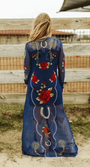 Blue Spur Elegance - Boutique Bella BellaMesh Duster