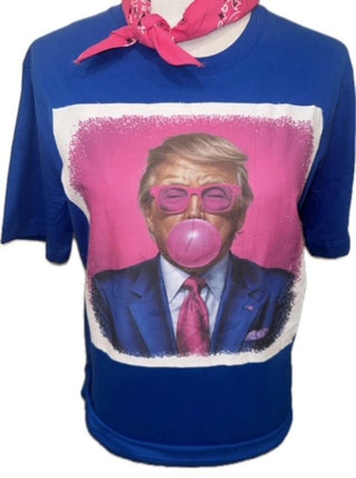 Blue Trump Bubble Gum Tee - Boutique Bella BellaGraphic Tees