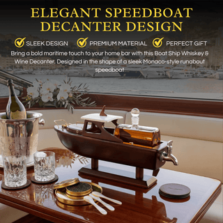 Boat Ship Whiskey Wine Decanter Ship Ship Decanter Set 800ML Drink Dispenser For Win - Boutique Bella Bella
