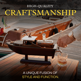 Boat Ship Whiskey Wine Decanter Ship Ship Decanter Set 800ML Drink Dispenser For Win - Boutique Bella Bella