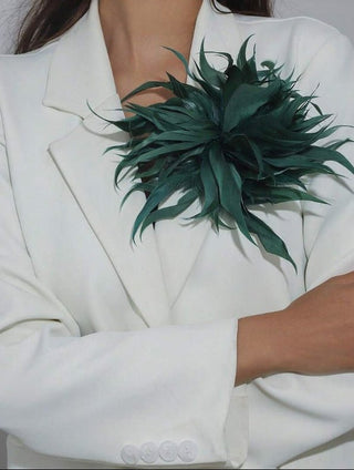 Bohemian Retro Faux Feather Brooch - Assorted - Boutique Bella BellaBrooch