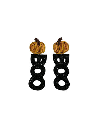 Boo with Pumpkin Earrings - Boutique Bella BellaEarrings