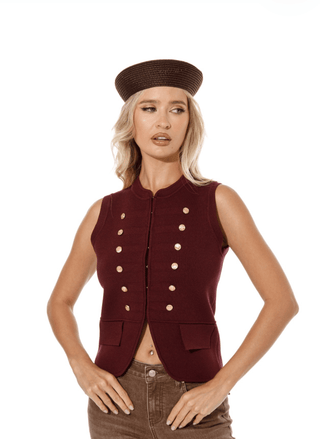 Bordeaux Muse Vest - Boutique Bella BellaVest
