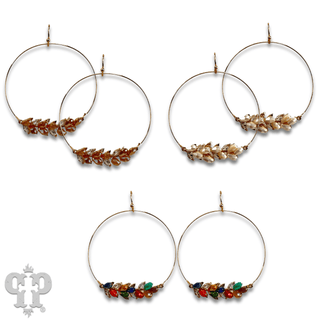 Bottle bead circle earring, last call - Boutique Bella BellaEarrings