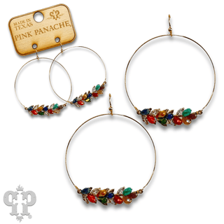 Bottle bead circle earring, last call - Boutique Bella BellaEarrings