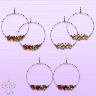 Bottle bead circle earring, last call - Boutique Bella BellaEarrings