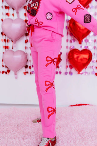 Bow Flared Sweatpants - Boutique Bella Bellasweatpants