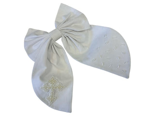Bow - Pearl Cross - Boutique Bella BellaDistress