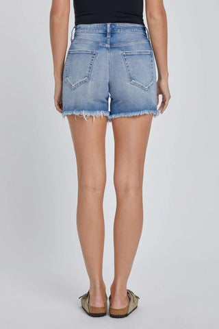 Boyfriend Fray Hem Denim Shorts - Boutique Bella Belladenim shorts