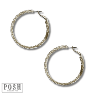 Braided hoop earring - LC - Boutique Bella BellaEarrings