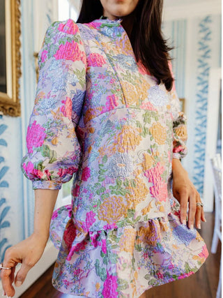 Brianna Cannon Bib Dress - Garden Party - Boutique Bella BellaDRESS