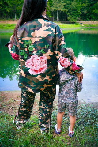 Brianna Cannon Deer Camp Darling Track Pants - Boutique Bella Bella